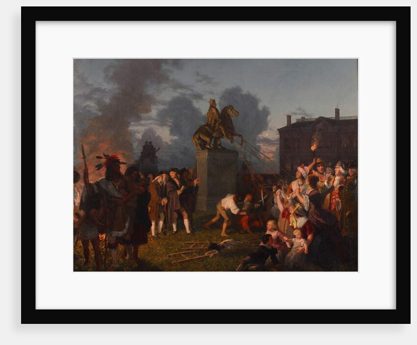 Pulling Down the Statue of King George III, c.1859 by Johannes Adam Simon Oertel
