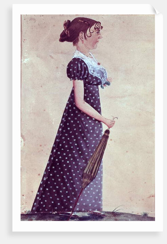 Girl with Green Umbrella, c.1835 by Jacob Maentel