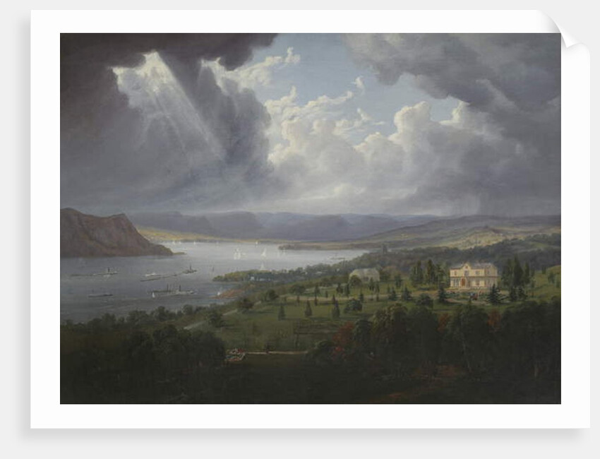 View of the Hudson River from Tarrytown Heights by Robert the Younger Havell