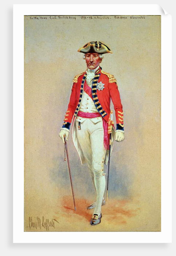 Sir William Howe, Commander in Chief of the British Army in full dress dismounted by Charles MacKubin Lefferts