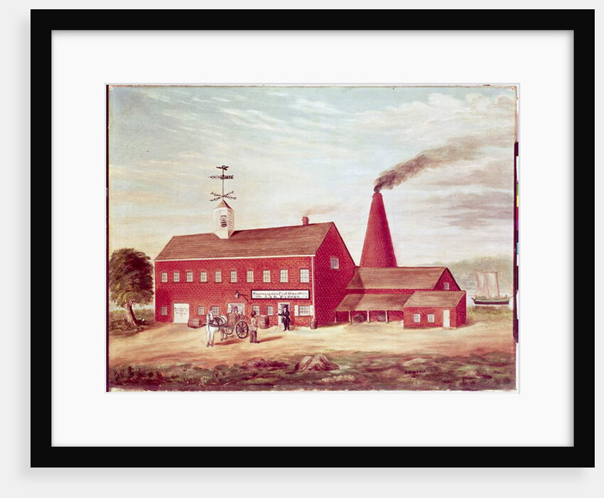 J&R Fisher's Bloomingdale Flint Glass Works, New York City, 1837 by B. Whittle