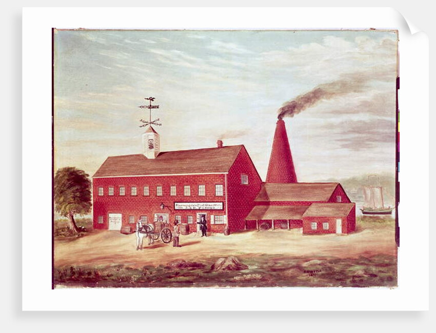 J&R Fisher's Bloomingdale Flint Glass Works, New York City, 1837 by B. Whittle