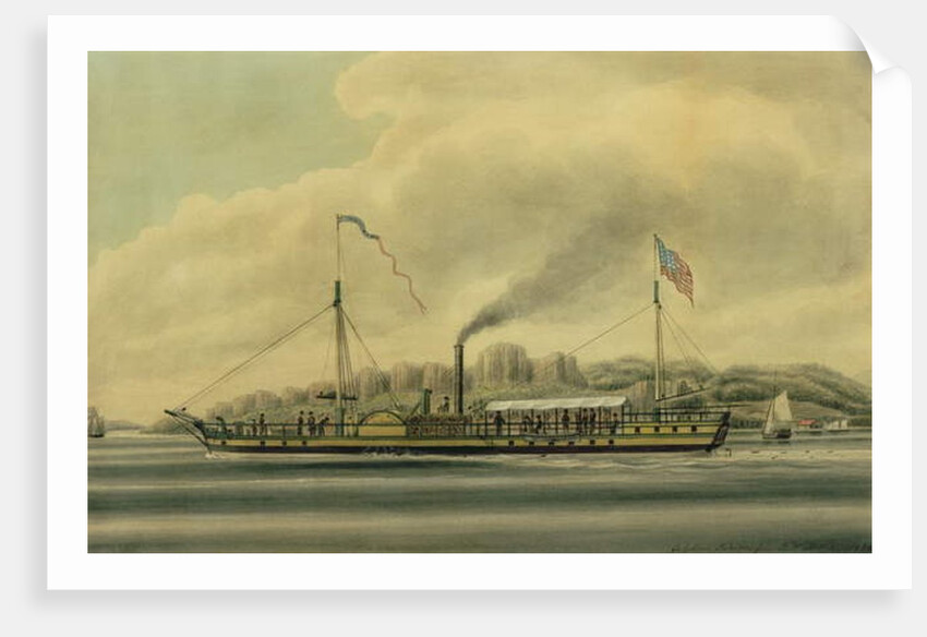 The Hudson River Steamboat, 'Clermont', c.1858 by Richard Varick De Witt