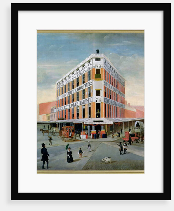 No.7 1/2 Bowery, NYC, c.1837-39 by American School