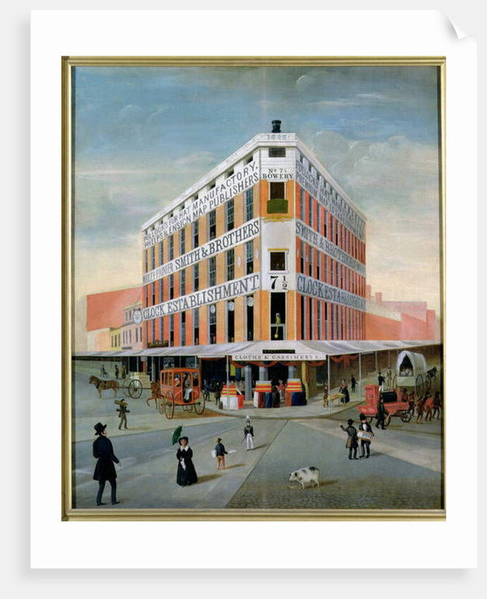 No.7 1/2 Bowery, NYC, c.1837-39 by American School