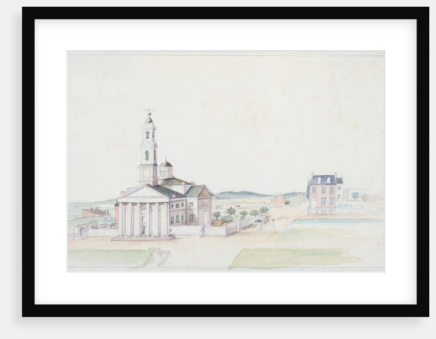 St. John's Church, President's Square, Washington D.C., July 1822 by Anne Marguerite Hyde de Neuville