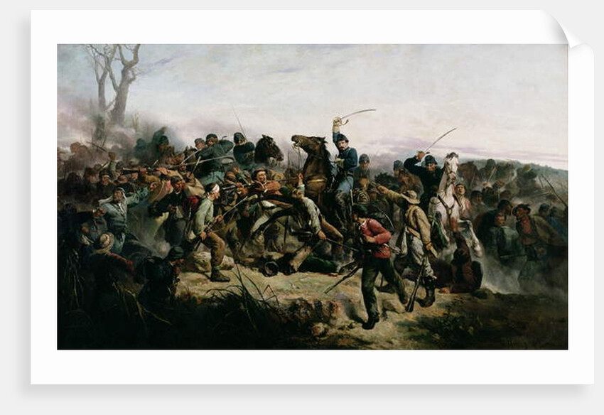 The Cavalry Charge of Lt. Henry B. Hidden, 1862 by Victor Nehlig