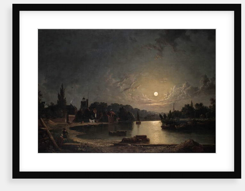 Twickenham by Moonlight, 1835 by Henry Pether