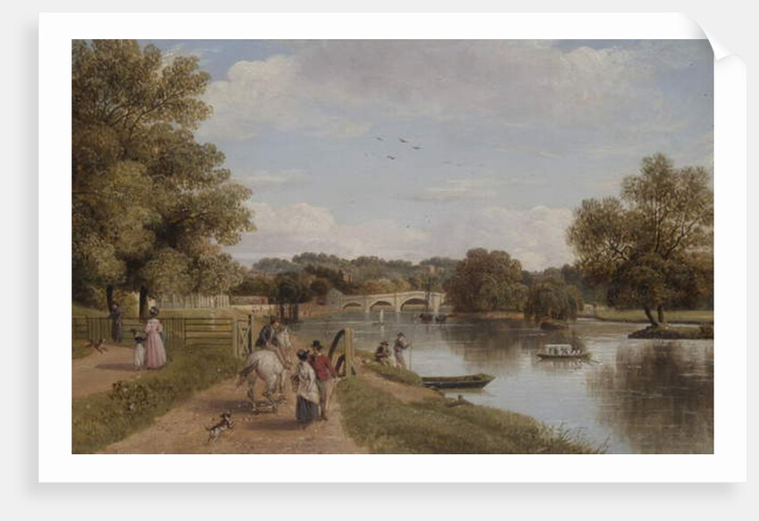Richmond Bridge from the Towing Path, Surrey by Thomas Christopher Hofland