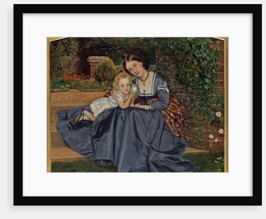Mother and Child Seated in Garden, 1865-70 by Arthur Hughes