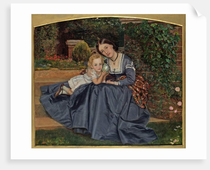 Mother and Child Seated in Garden, 1865-70 by Arthur Hughes