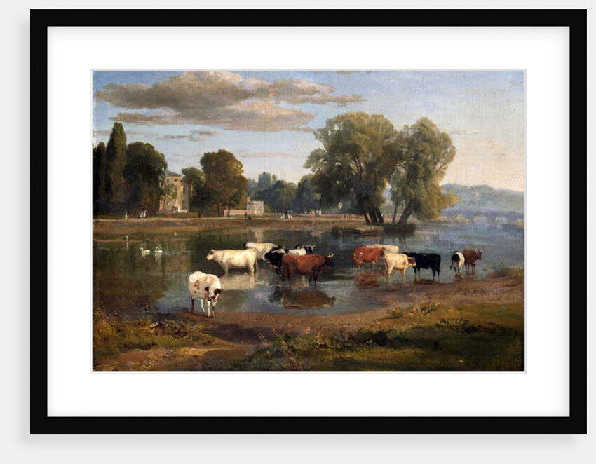 Thames at Richmond from Middlesex bank, looking towards Asgill House by Ramsay Richard Reinagle