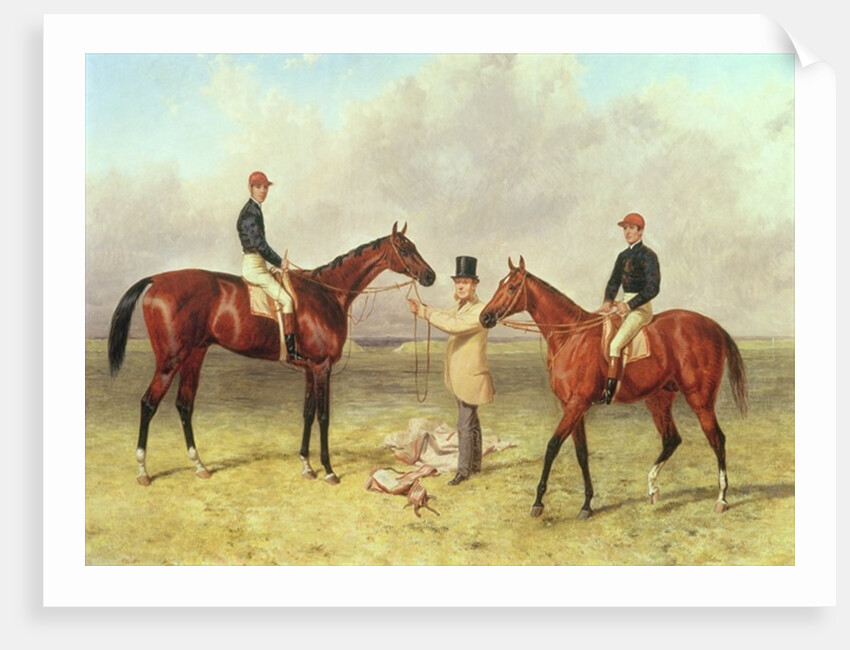L to R: 'Lord Lyon', Winner of the Derby, St. Leger and 2,000 guineas; 'Elland', Winner of Ascot Gold Vase, owned by Sir R. Sutton, trained by James Dover by Harry Hall