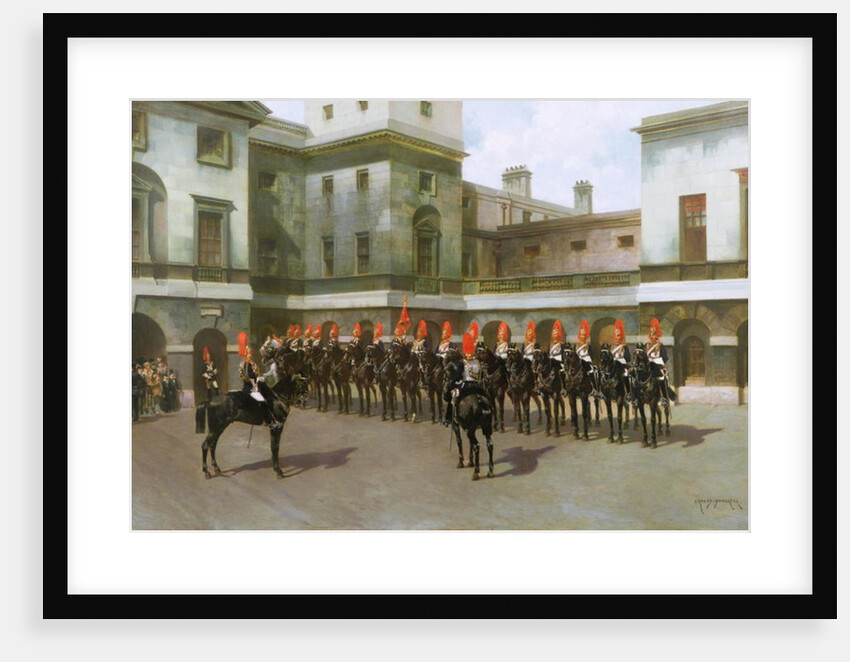 The Blues and Royals, Guard Mounting Parade, Whitehall by Charles Edouard Armand-Dumaresq