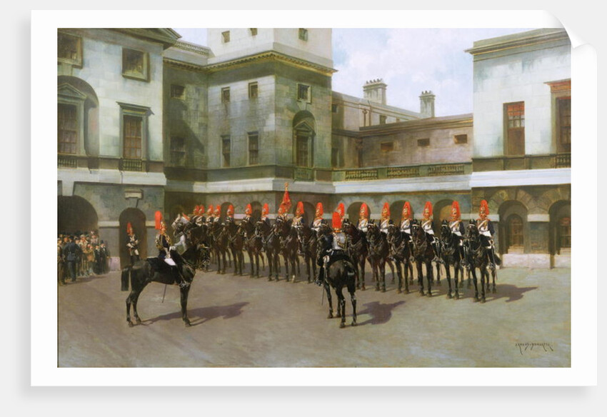 The Blues and Royals, Guard Mounting Parade, Whitehall by Charles Edouard Armand-Dumaresq