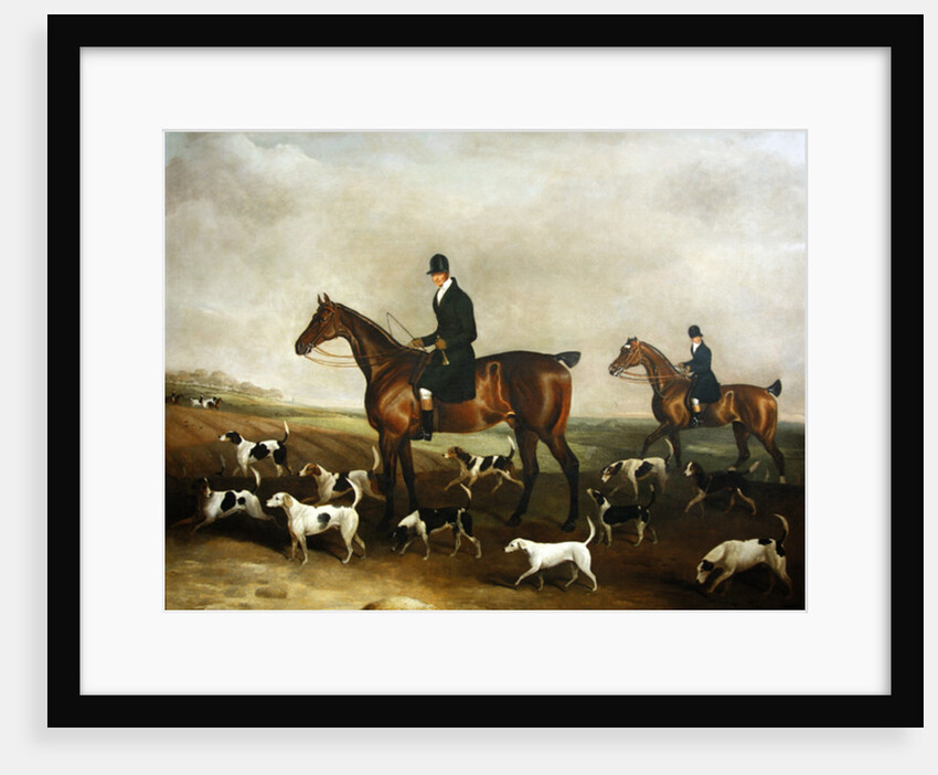 Michael Beverley with his Whipper in and Harriers, 1831 by Edwin W. Cooper