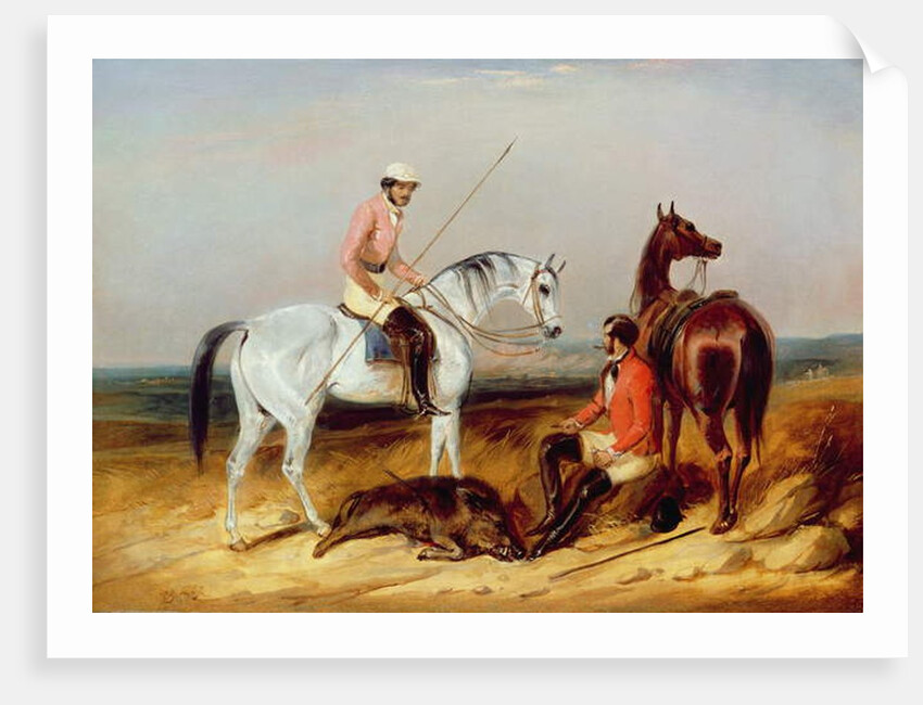 Pig Sticking, 1847 by C.B. Spalding