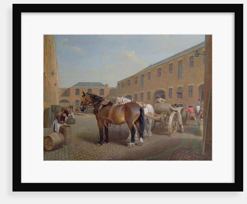 Loading the Drays at Whitbread Brewery, Chiswell Street, London, 1783 by George Garrard