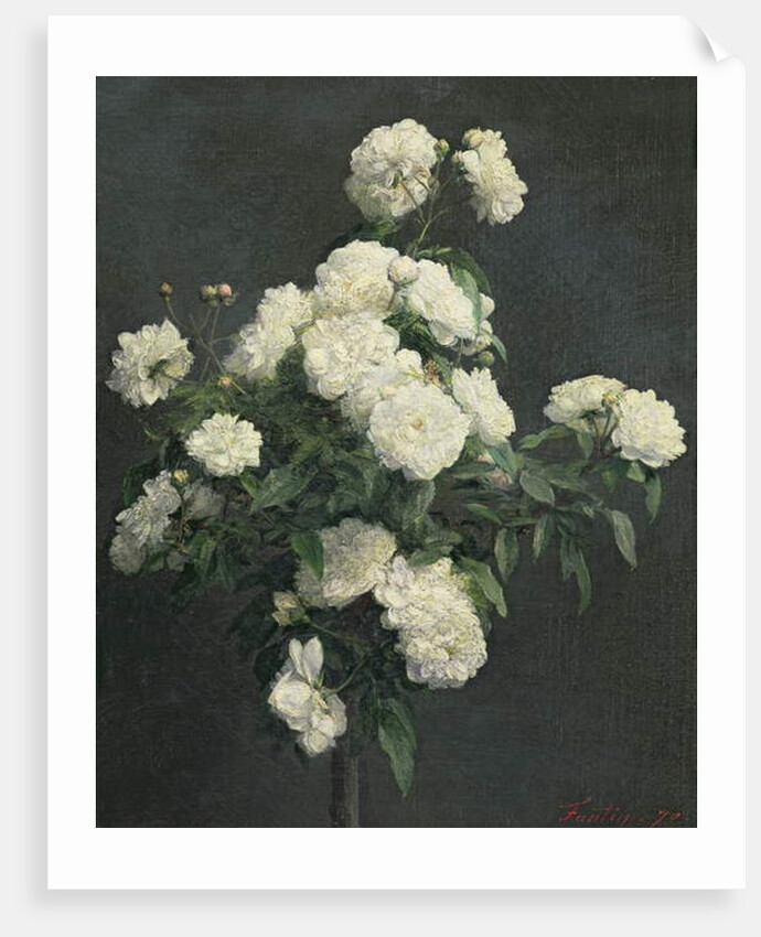 Still Life of White Peonies, 1870 by Ignace Henri Jean Fantin-Latour