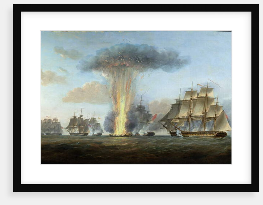 H.M.S. 'Lively' capturing the Spanish frigate 'Clara' off Cape St. Mary, c.1806 by Nicholas Pocock