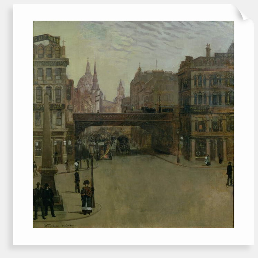 Ludgate Hill, 1884 by Heinrich Wilhelm Truebner