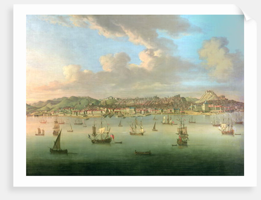 The British Fleet Sailing into Lisbon Harbour, 1735 by Peter Monamy