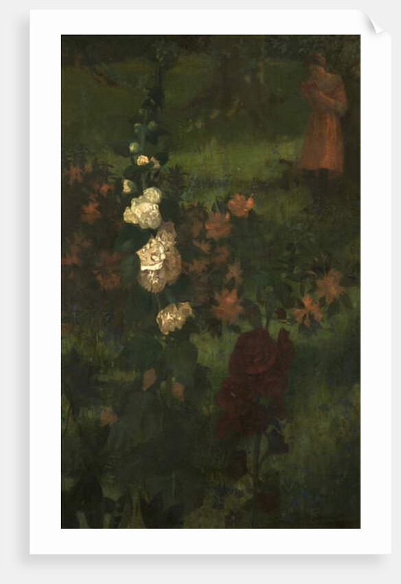 Hollyhocks 1890 by William Stott