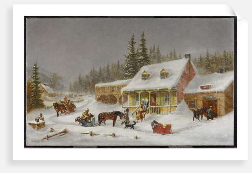 The Blacksmith's Shop. 1871 by Cornelius Krieghoff