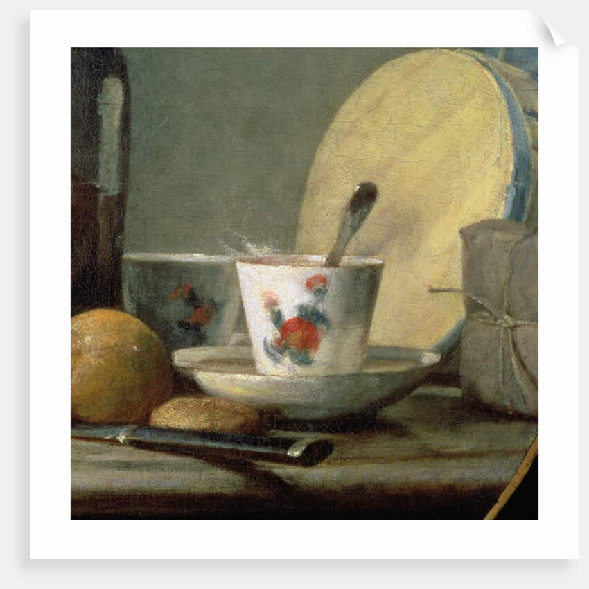 Jar of Apricots, 1758, detail by Jean-Baptiste Simeon Chardin