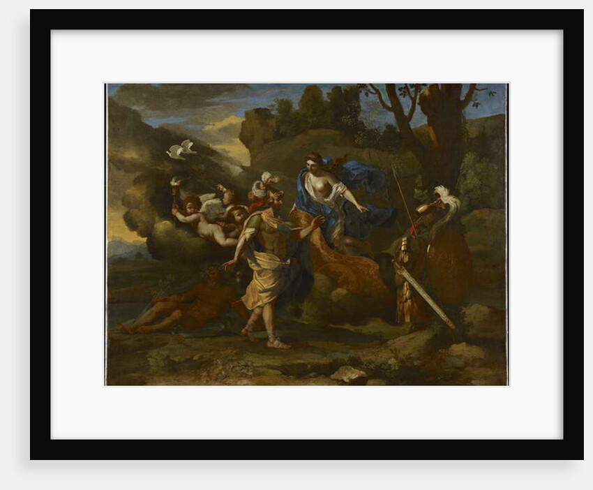 Venus, Mother of Aeneas, Presenting him with Arms Forged by Vulcan, c.1635 by Nicolas Poussin
