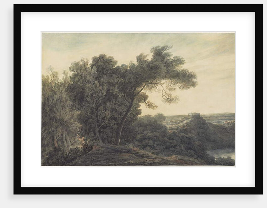 The Lake of Albano and Castel Gandolfo, c.1778 by John Robert Cozens