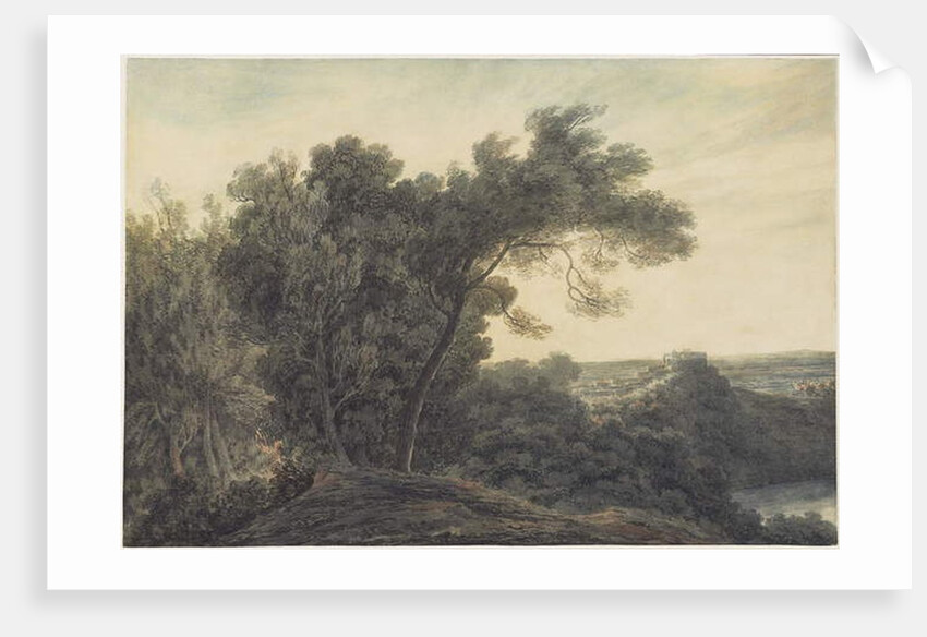 The Lake of Albano and Castel Gandolfo, c.1778 by John Robert Cozens