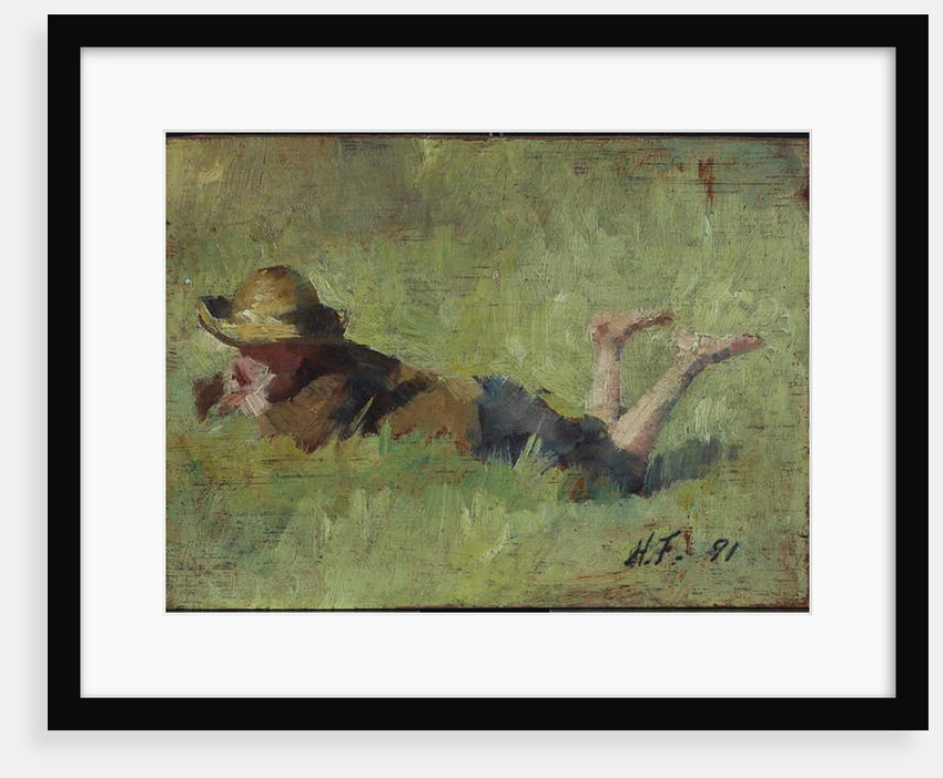 Boy Lying in Grass, 1890 by Harriet Mary Ford