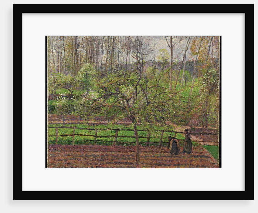 Springtime, Grey Weather, Eragny, 1895 by Camille Pissarro