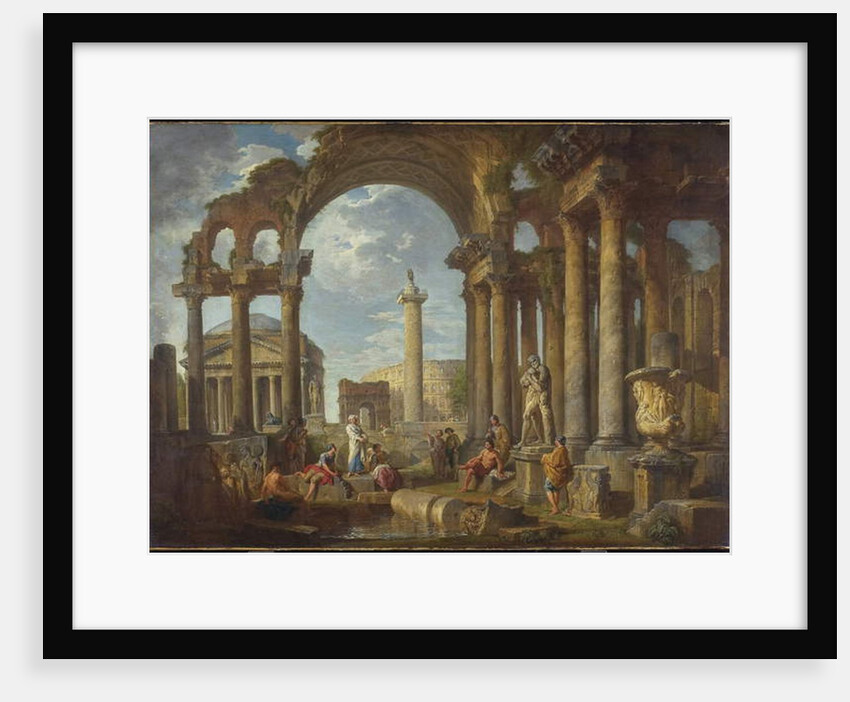 A Capriccio of Roman Ruins with the Pantheon, c.1755 by Giovanni Paolo Pannini or Panini