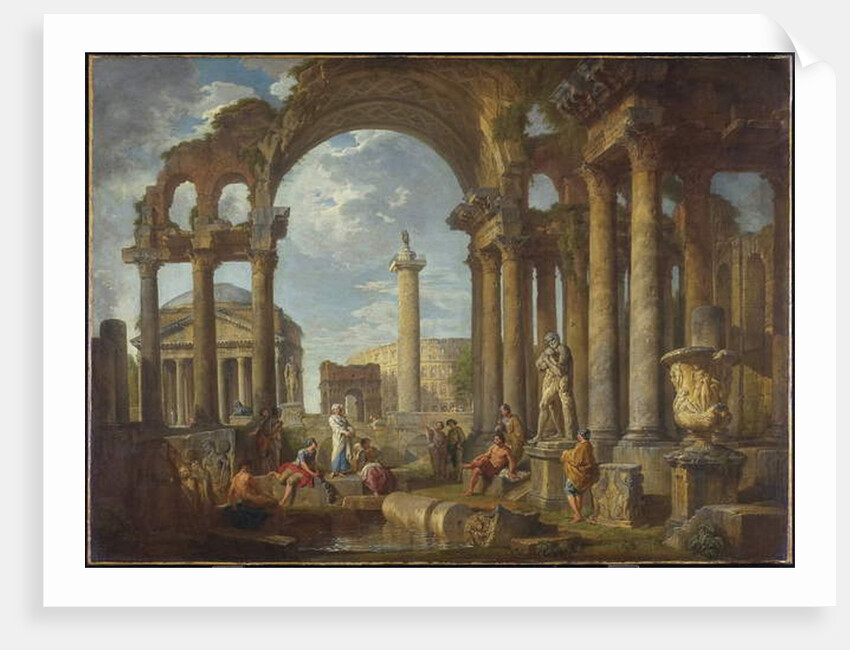 A Capriccio of Roman Ruins with the Pantheon, c.1755 by Giovanni Paolo Pannini or Panini