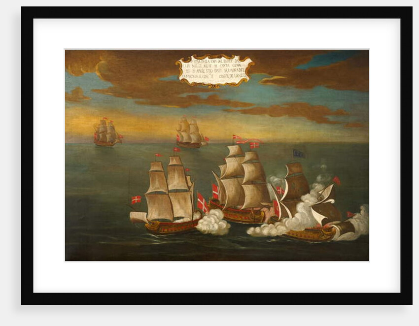 Capture of a Turkish Ship by a Squadron of the Order, ships under the command of Frere Giuseppe de Langu, off Carthage by Maltese School