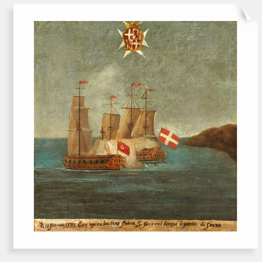 Naval Battle, 1582, Gozo by Maltese School