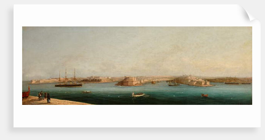 Grand Harbour and Three Cities from the Quayside of Valletta, 1869 by Giancinto Gianni