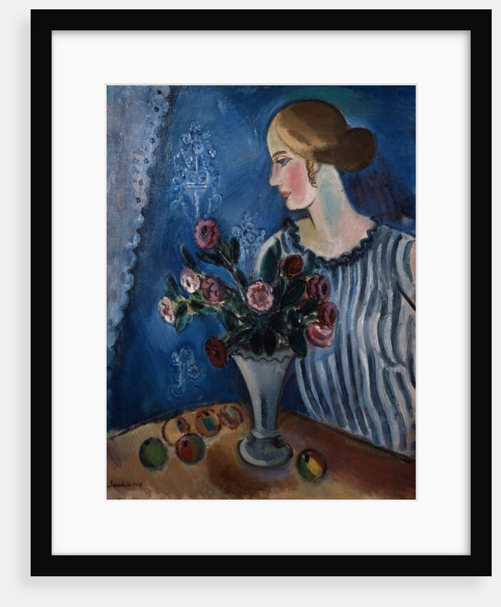 Woman and nature morte, 1918 by Gösta Sandels