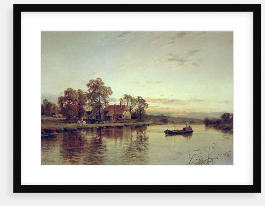 River Barge in Lewisham by Alfred de Breanski