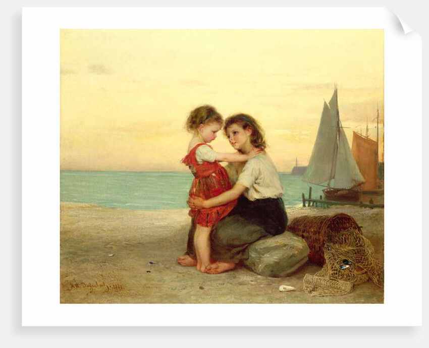 Sisters on the Beach, 1871 by Anton Heinrich Dieffenbach