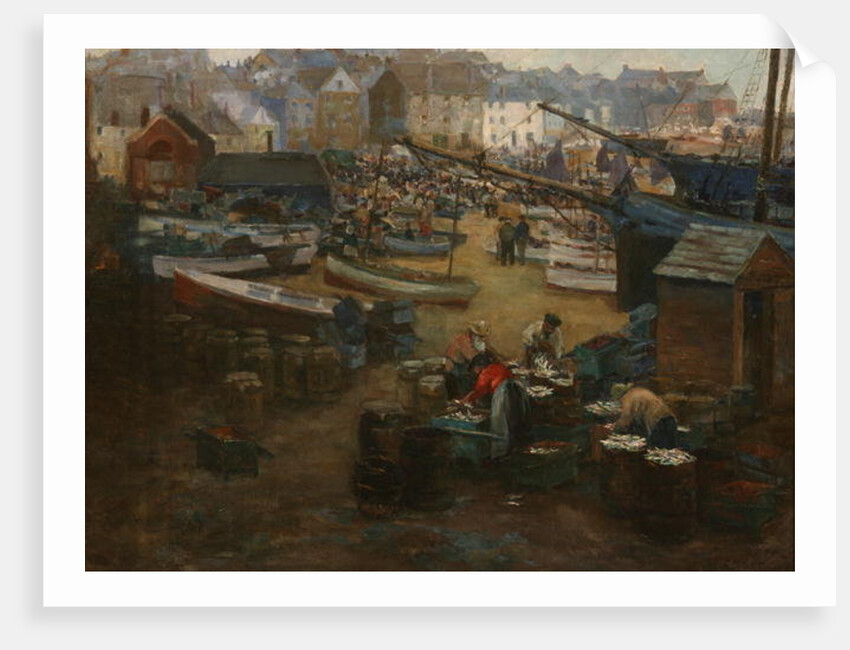 Packing Fish, St. Ives, c.1910 by Gwendoline Margaret Hopton