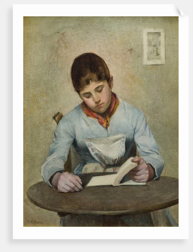 Girl Sitting Reading by Frederick James McNamara Evans