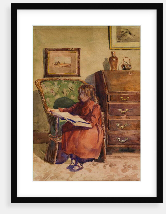 Girl Sitting Reading by John Guttridge Sykes