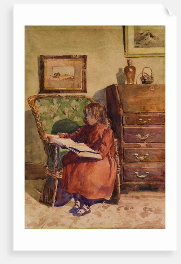 Girl Sitting Reading by John Guttridge Sykes