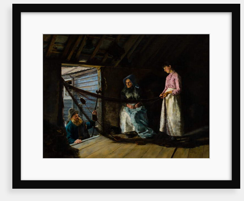Mending Father's Nests, 1884 by Frank Bodilly