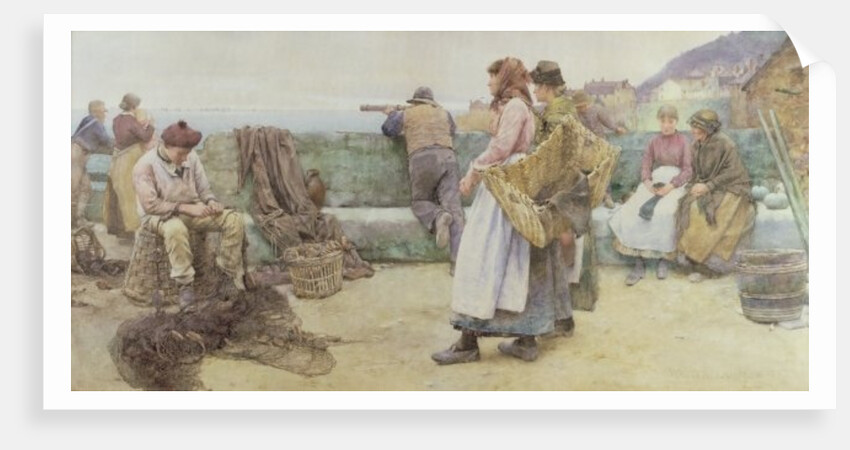 In a Cornish Fishing Village: Departure of the Fleet for the North, 1886 by Walter Langley