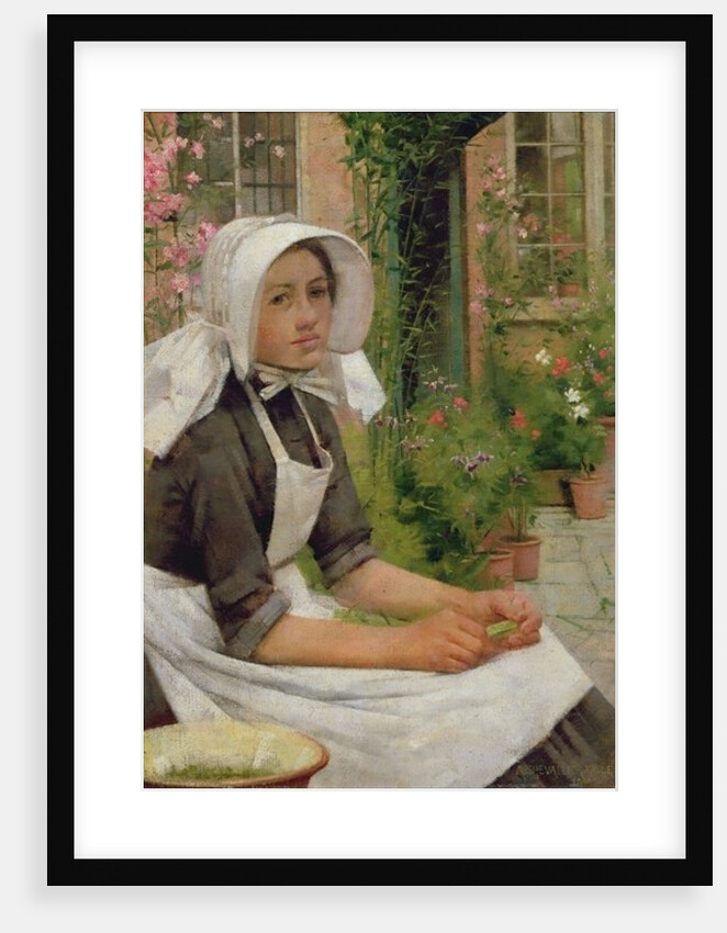 Girl Shelling Peas by Albert Chevallier Tayler
