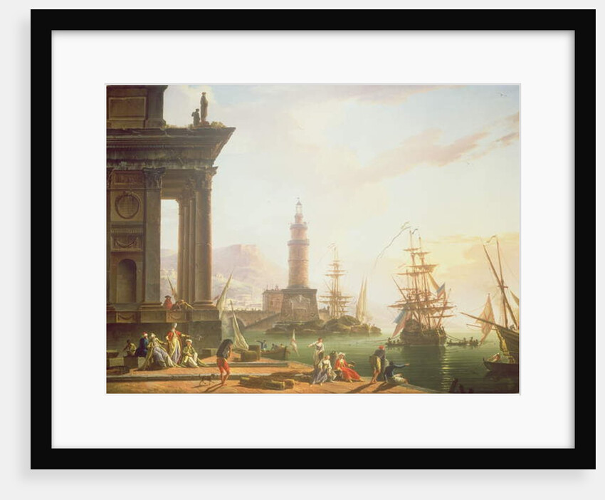 A Mediterranean Port Scene, 1752 by Charles Francois Lacroix de Marseille